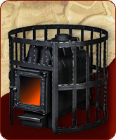 Печь для бани ПАРОВАР 22 ковка (201)  без выноса